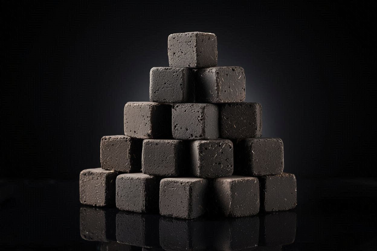 فحم شيشه جوز الهند طويل الاحتراق