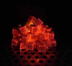 Charcoal cubes of coconut shell