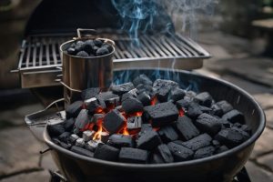 Secure technique for igniting charcoal briquettes