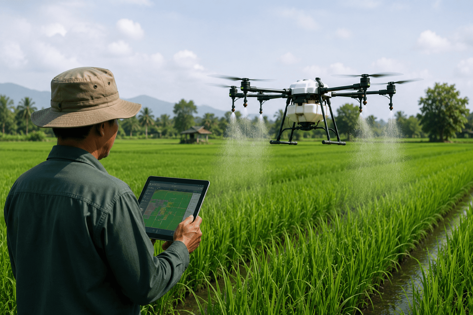 pertanian modern dengan drone